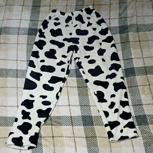 Black and White Cow Print Pants